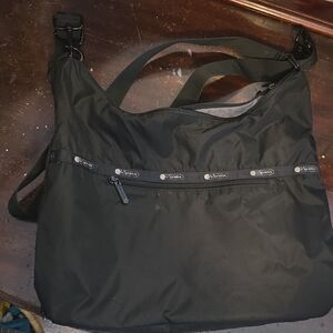 LeSportSac Black Classic Hobo Crossbody Shoulder Bag